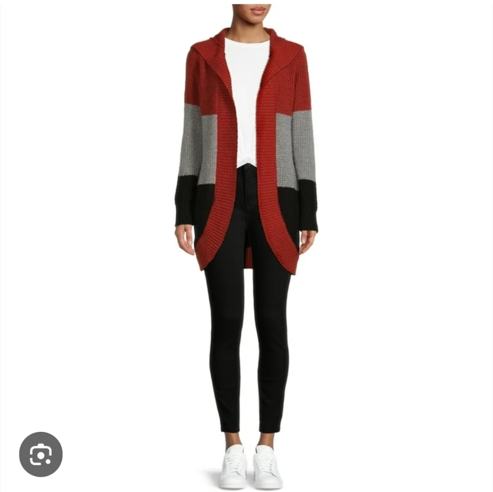 Multicolor Open Front Cardigan